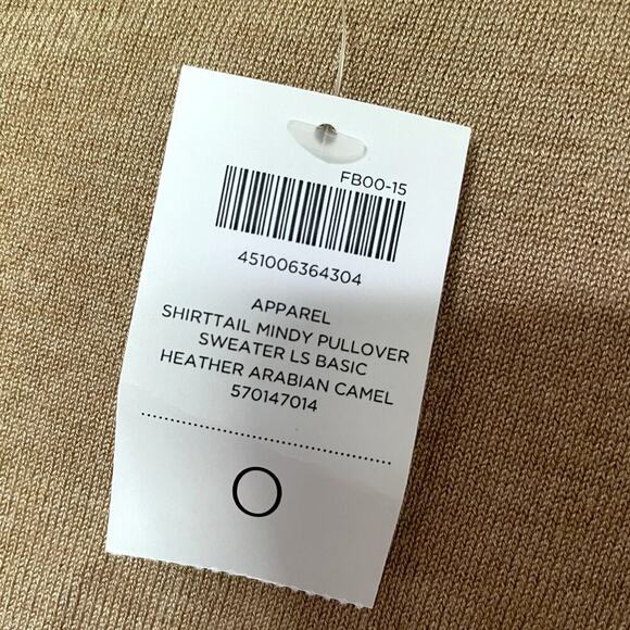 NWT Chico's sandy tan knit crewneck sweater women's size O rayon zip back top - Picture 5 of 8